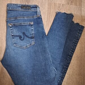 AG Adriano Goldschmied Dark Blue Ankle Jeans